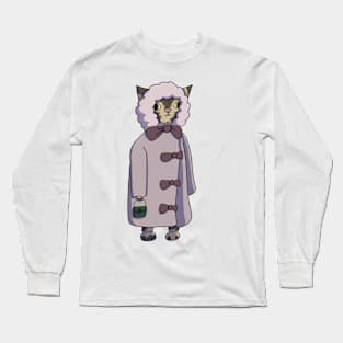 Cat ready for christmas shopping Long Sleeve T-Shirt